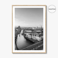 Berlin Skyline Black and White Fine Art Photo Print, Poster, Germany, Berliner Dom, Fernsehturm
