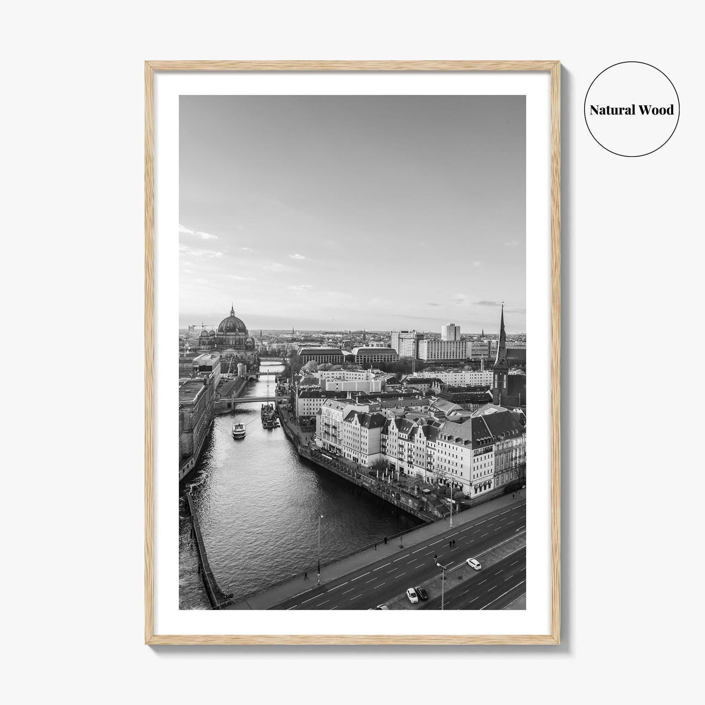 Berlin Skyline Black and White Fine Art Photo Print, Poster, Germany, Berliner Dom, Fernsehturm