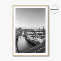 Berlin Skyline Black and White Fine Art Photo Print, Poster, Germany, Berliner Dom, Fernsehturm