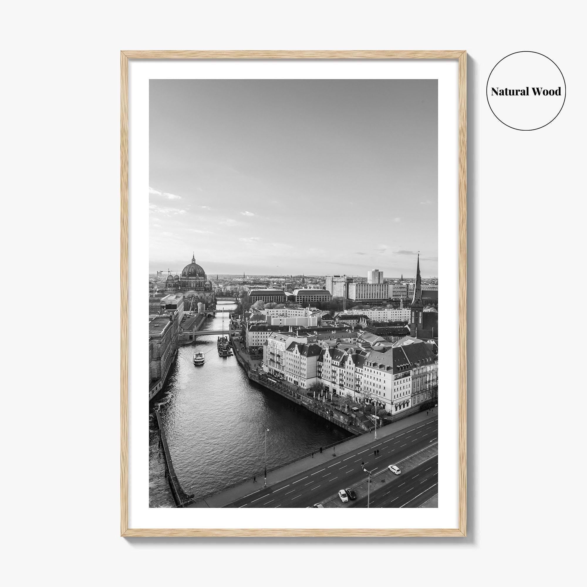 Berlin Skyline Black and White Fine Art Photo Print, Poster, Germany, Berliner Dom, Fernsehturm