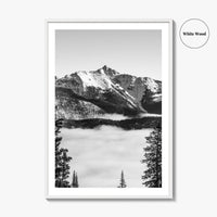 Big Sky Black and White Fine Art Photo Print, Montana USA, Wall Decor Poster