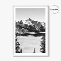 Big Sky Black and White Fine Art Photo Print, Montana USA, Wall Decor Poster