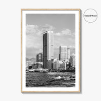 Beirut Black and White Fine Art Photo Print, The Corniche, Lebanon Wall Decor Poster