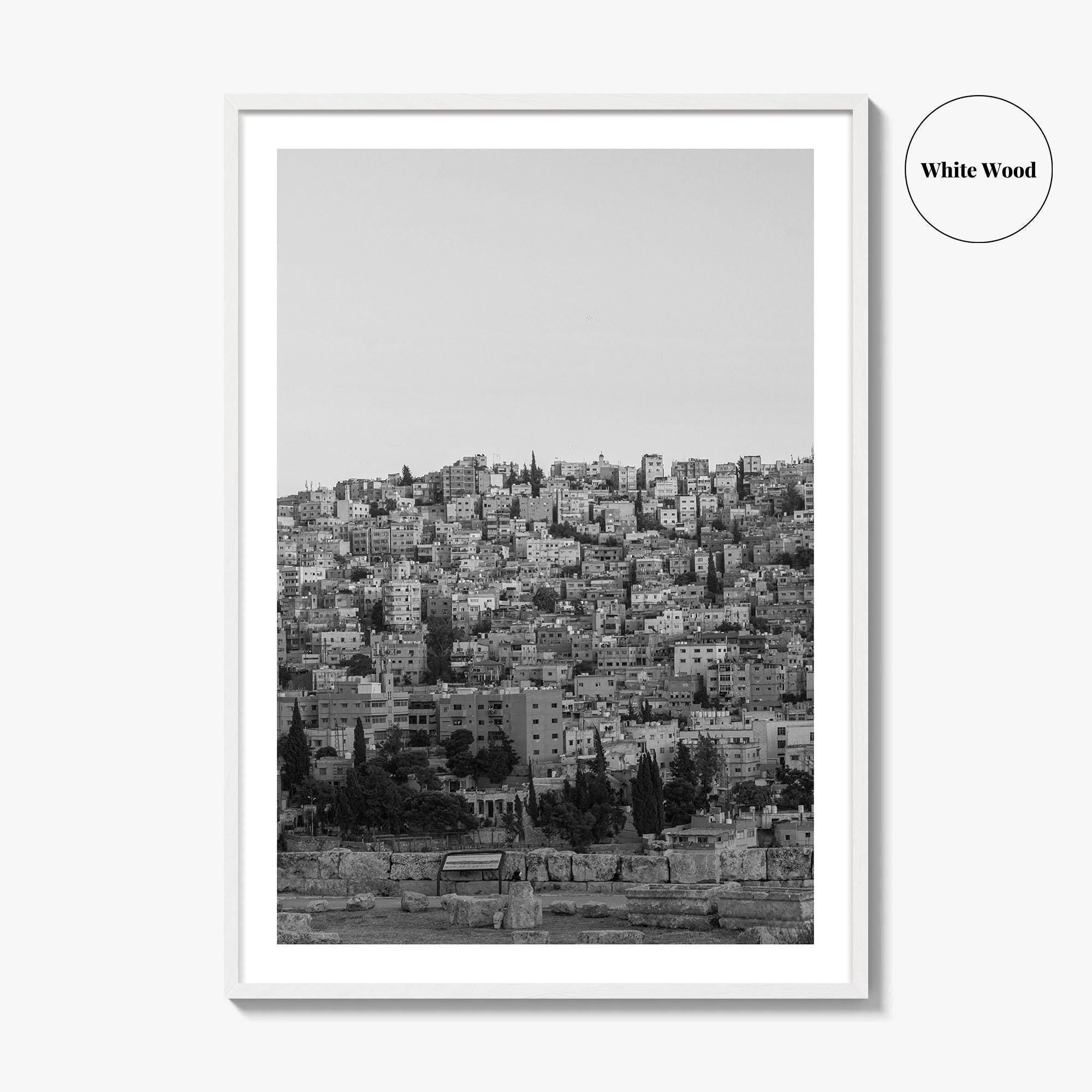 Amman Black and White Fine Art Photo Print, Jordan Wall Poster