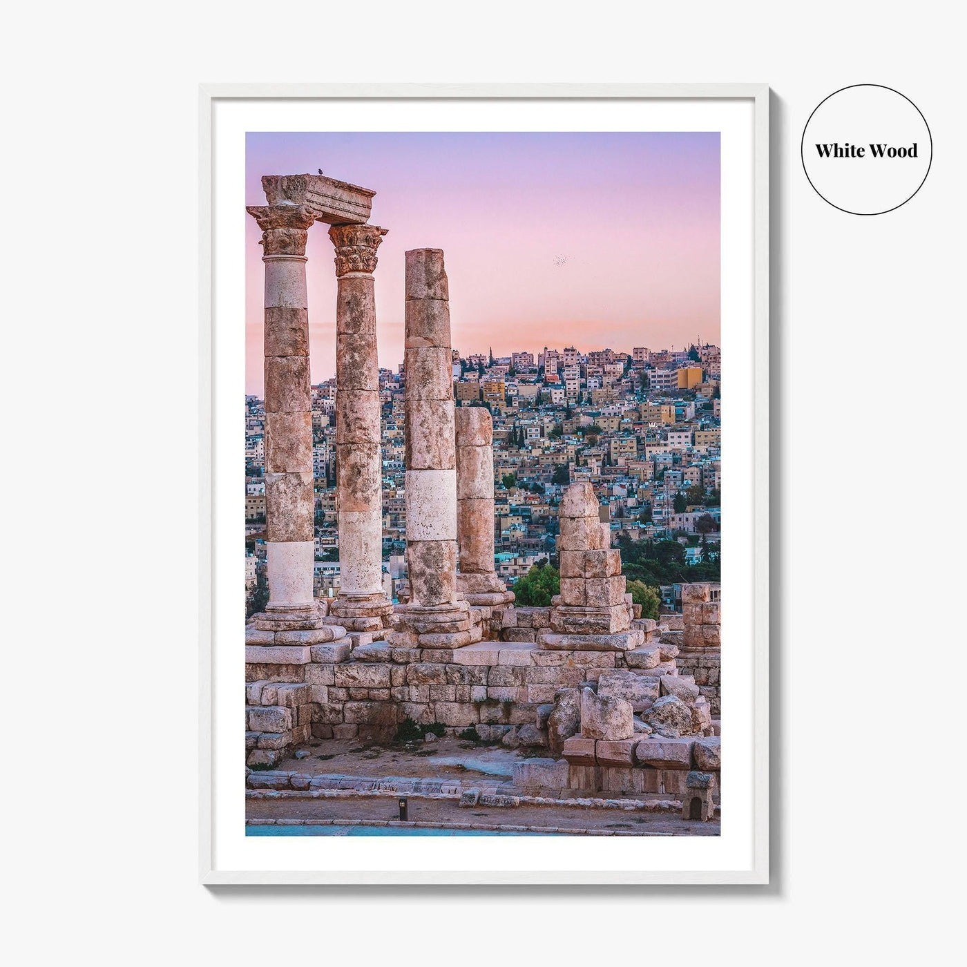 Amman Skyline Fine Art Photo Print, Jordan Wall Poster, Roman Ruins