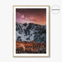 Aspen Skyline Fine Art Photo Print, City, Colorado, USA, Milky Way Wall Decor Poster