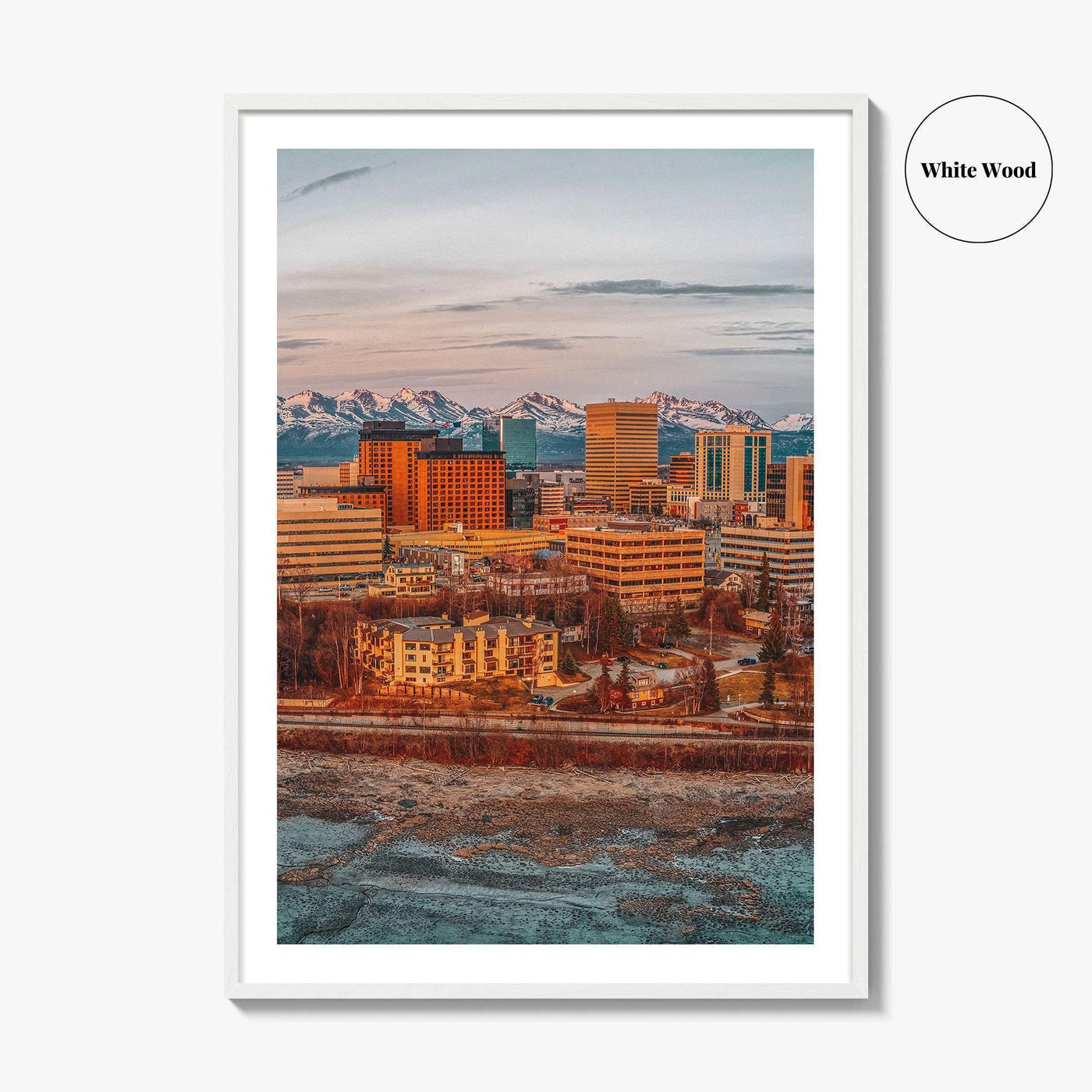 Anchorage Fine Art Photo Print, Alaska Aerial Photo, Wall Decor Poster, USA