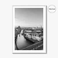 Berlin Skyline Black and White Fine Art Photo Print, Poster, Germany, Berliner Dom, Fernsehturm