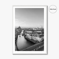 Berlin Skyline Black and White Fine Art Photo Print, Poster, Germany, Berliner Dom, Fernsehturm