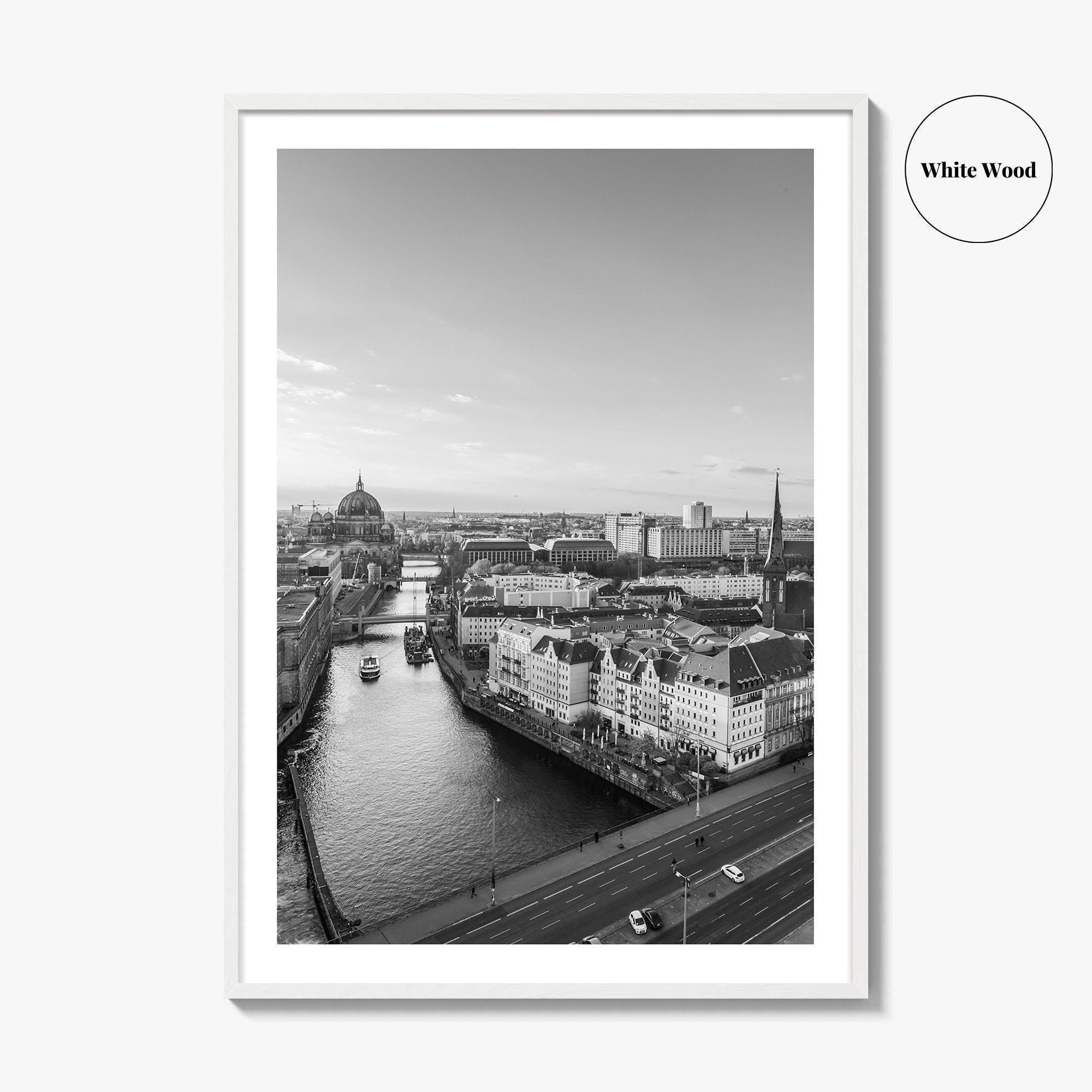 Berlin Skyline Black and White Fine Art Photo Print, Poster, Germany, Berliner Dom, Fernsehturm