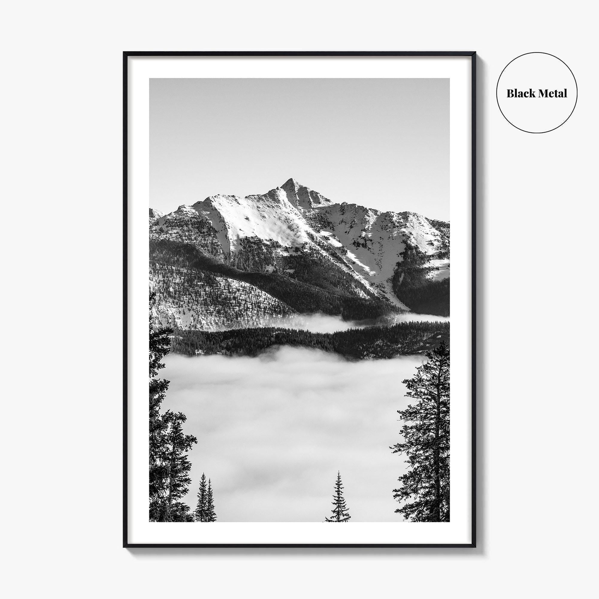 Big Sky Black and White Fine Art Photo Print, Montana USA, Wall Decor Poster