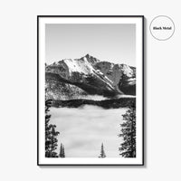 Big Sky Black and White Fine Art Photo Print, Montana USA, Wall Decor Poster