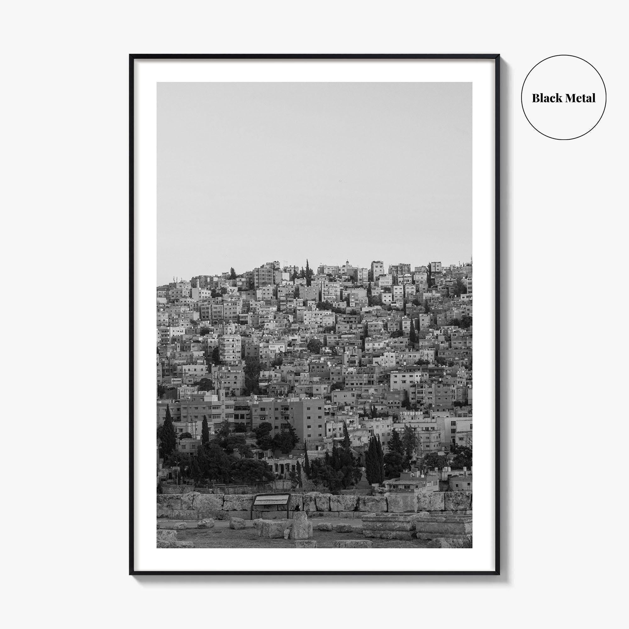 Amman Black and White Fine Art Photo Print, Jordan Wall Poster
