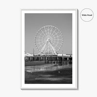 Atlantic City Black and White Fine Art Photo Print, New Jersey Poster, Jersey Shore