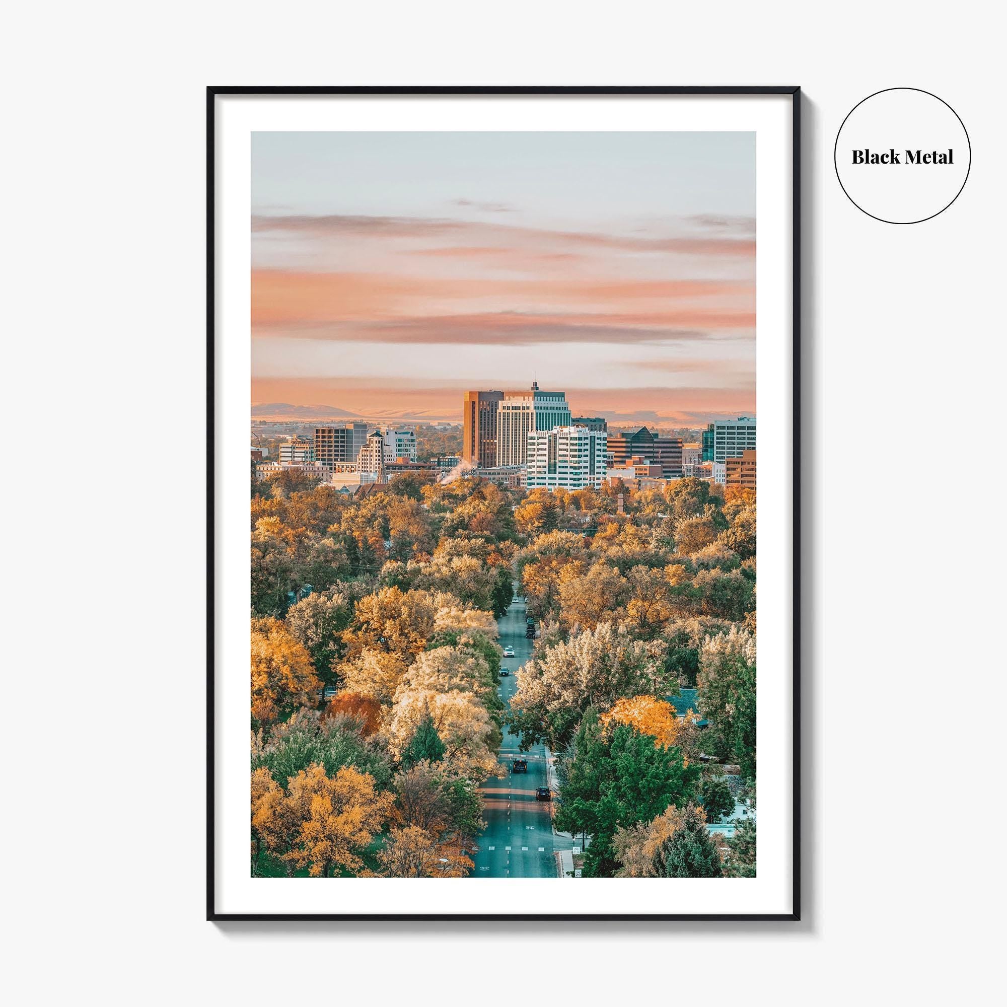 Boise Fine Art Photo Print, Idaho Wall Poster, City of Trees USA
