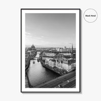 Berlin Skyline Black and White Fine Art Photo Print, Poster, Germany, Berliner Dom, Fernsehturm