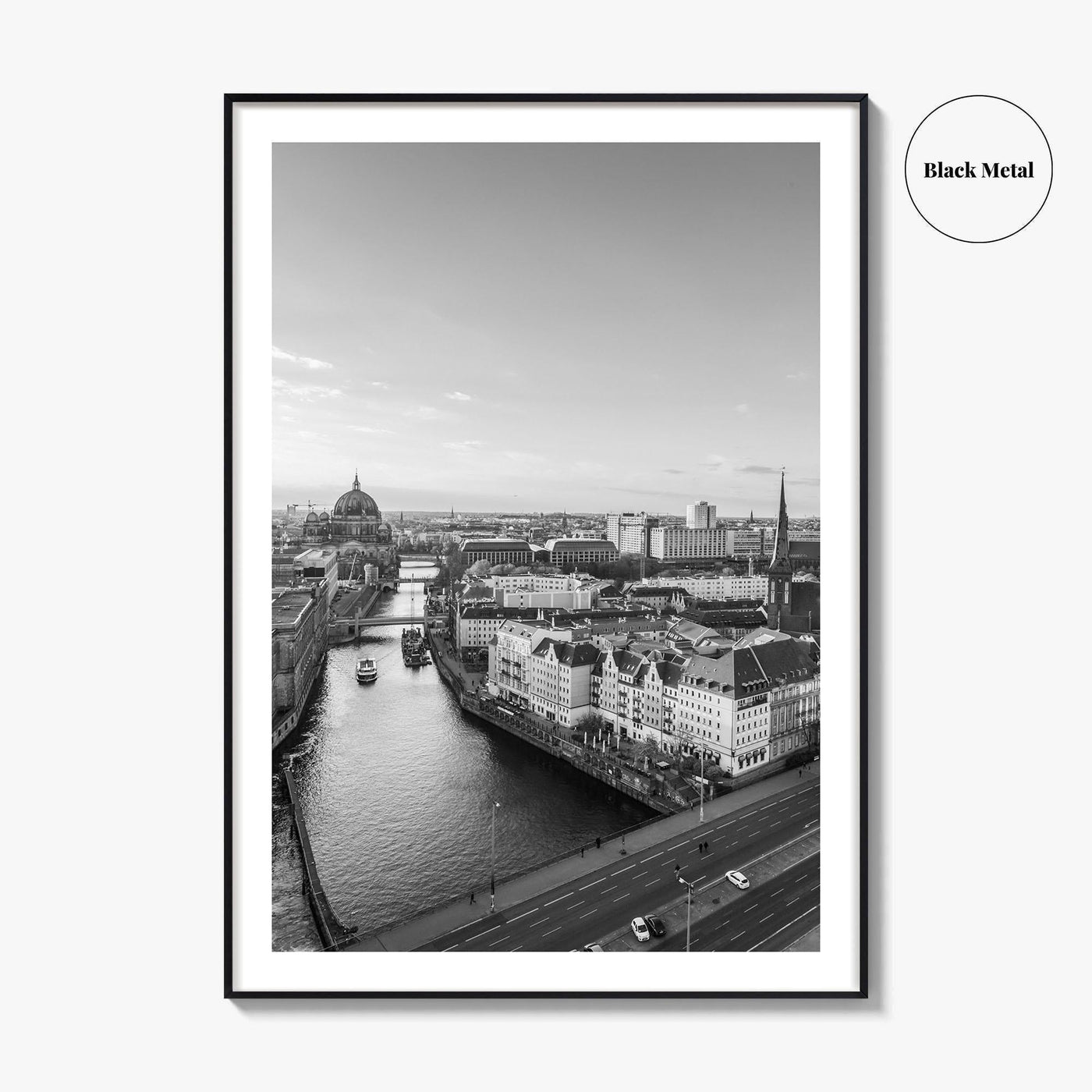 Berlin Skyline Black and White Fine Art Photo Print, Poster, Germany, Berliner Dom, Fernsehturm