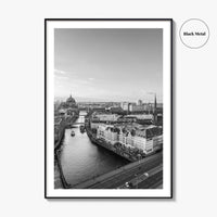 Berlin Skyline Black and White Fine Art Photo Print, Poster, Germany, Berliner Dom, Fernsehturm
