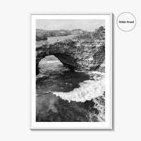 Bali Black and White Fine Art Photo Print, Nusa Penida Broken Bay, Indonesia Poster