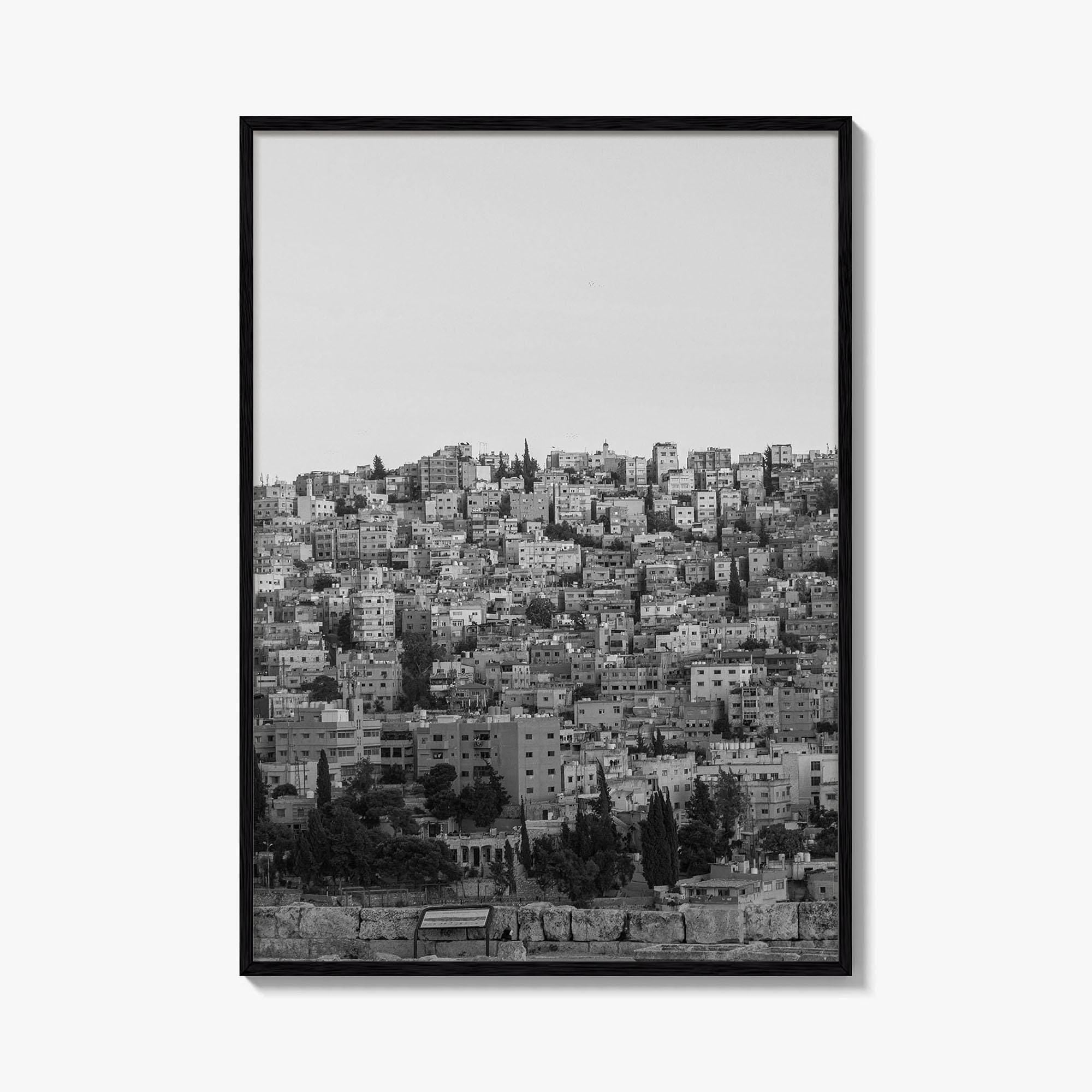 Amman Black and White Fine Art Photo Print, Jordan Wall Poster