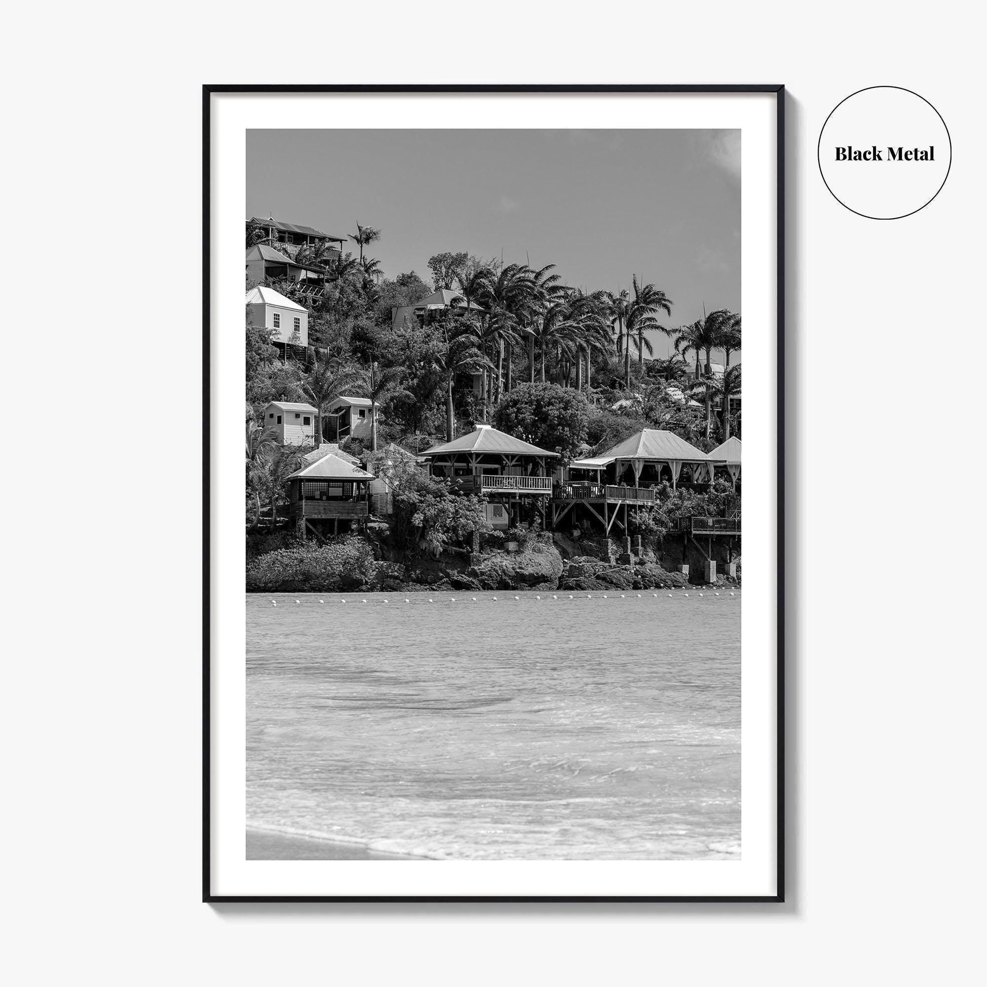 Antigua and Barbuda Black and White Fine Art Photo Print, Caribbean Poster