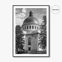 Annapolis Black and White Fine Art Photo Print, Naval Academy Chapel, Maryland, Wall Poster