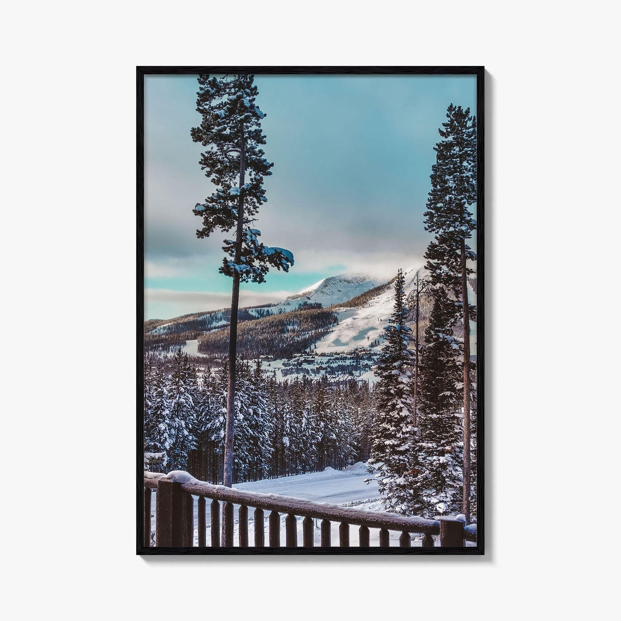 Big Sky Fine Art Photo Print, Montana, Yellowstone National Park, Winter Landscape, Wall Decor