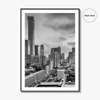 Beijing Black and White Fine Art Photo Print, CBD, Central Business District, China Poster