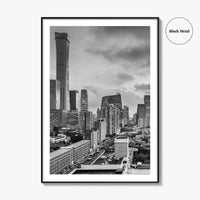 Beijing Black and White Fine Art Photo Print, CBD, Central Business District, China Poster