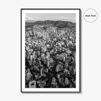 Belo Horizonte Skyline Black and White Fine Art Photo Print, Minas Gerais, Brazil, Poster