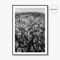 Belo Horizonte Skyline Black and White Fine Art Photo Print, Minas Gerais, Brazil, Poster