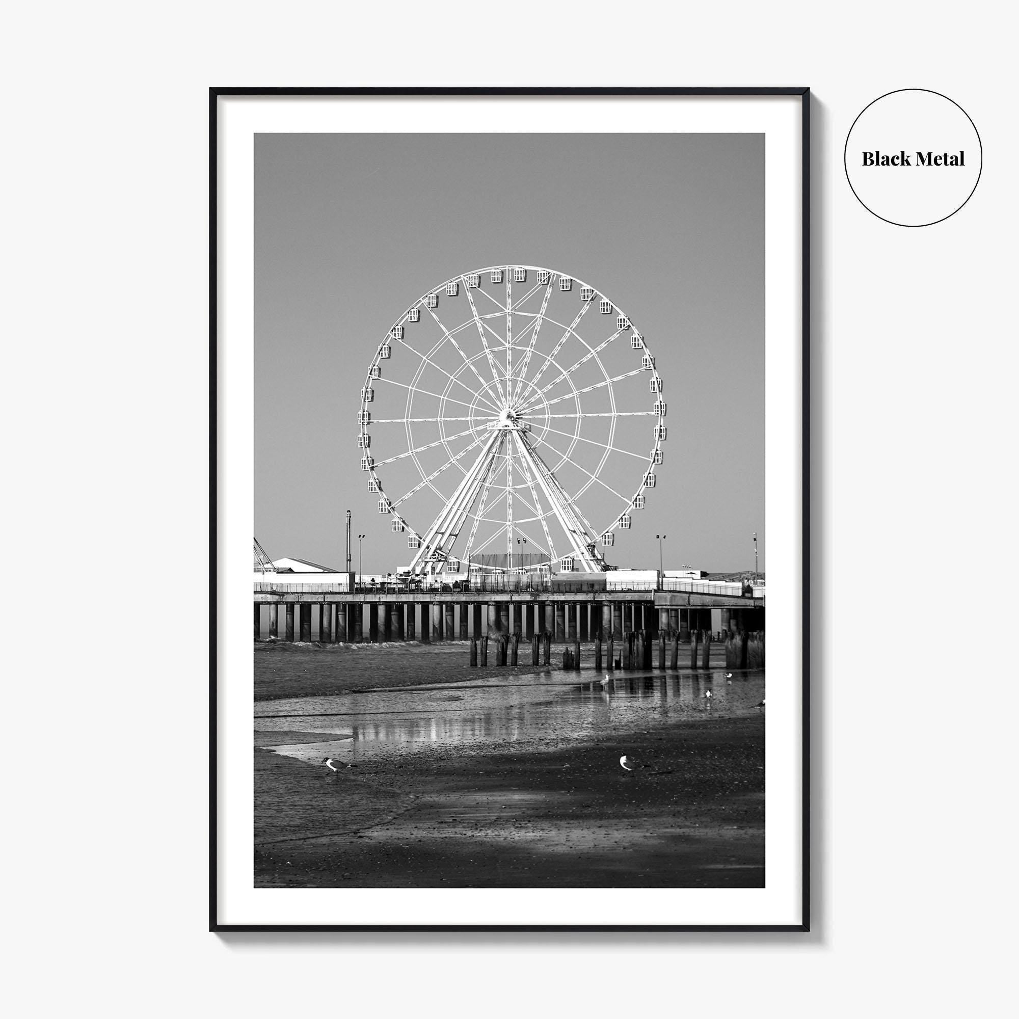 Atlantic City Black and White Fine Art Photo Print, New Jersey Poster, Jersey Shore