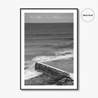Bondi Beach Black and White Fine Art Photo Print, Icebergs Sydney Australia Poster