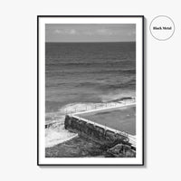 Bondi Beach Black and White Fine Art Photo Print, Icebergs Sydney Australia Poster