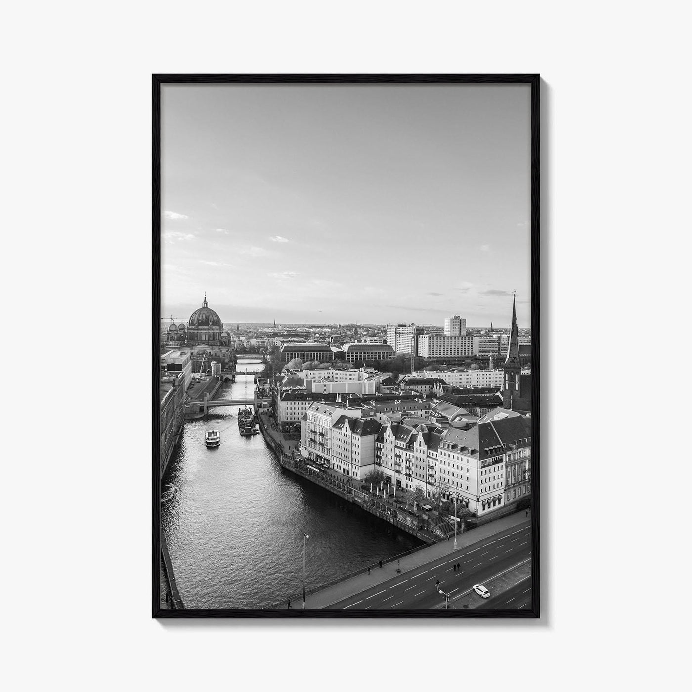 Berlin Skyline Black and White Fine Art Photo Print, Poster, Germany, Berliner Dom, Fernsehturm