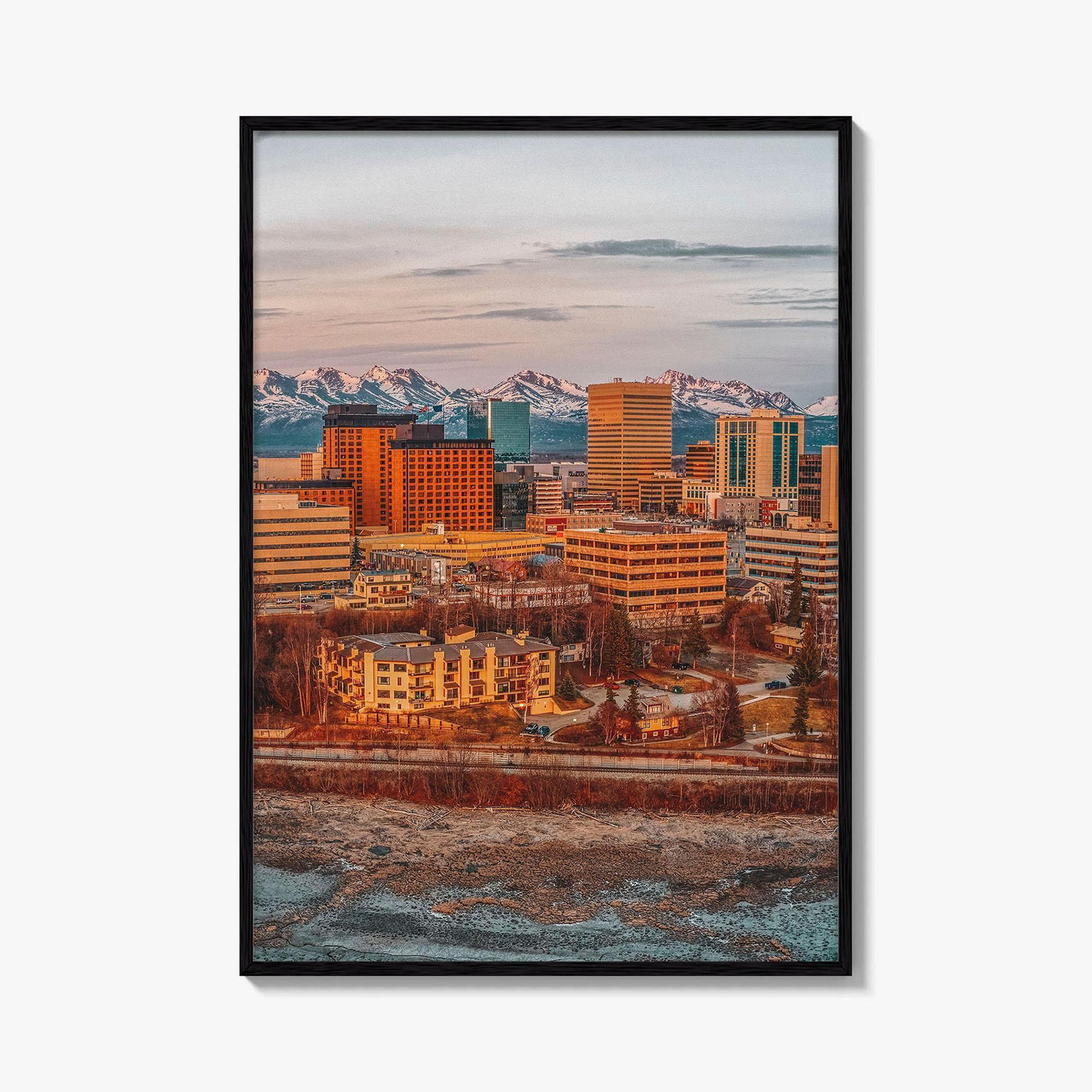 Anchorage Fine Art Photo Print, Alaska Aerial Photo, Wall Decor Poster, USA