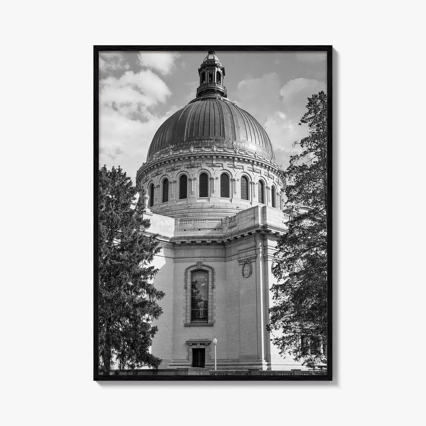 Annapolis Black and White Fine Art Photo Print, Naval Academy Chapel, Maryland, Wall Poster