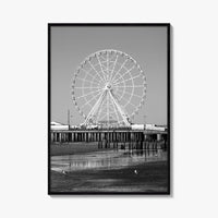 Atlantic City Black and White Fine Art Photo Print, New Jersey Poster, Jersey Shore