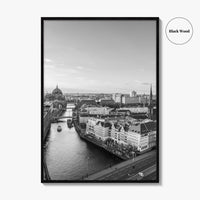 Berlin Skyline Black and White Fine Art Photo Print, Poster, Germany, Berliner Dom, Fernsehturm