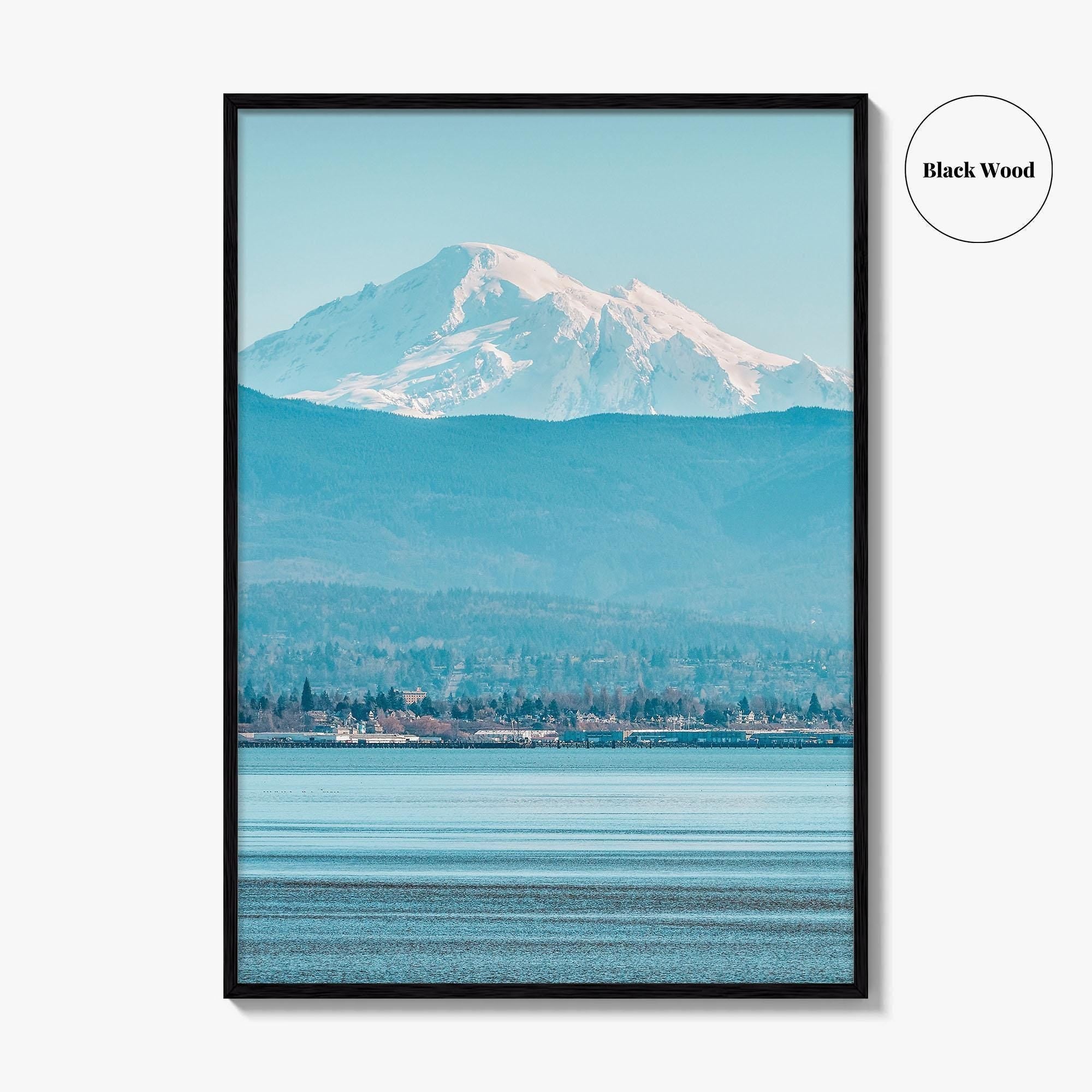 Bellingham Fine Art Photo Print, Mount Baker, Bellingham Bay, Washington Wall Poster, PNW