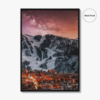 Aspen Skyline Fine Art Photo Print, City, Colorado, USA, Milky Way Wall Decor Poster
