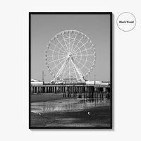 Atlantic City Black and White Fine Art Photo Print, New Jersey Poster, Jersey Shore
