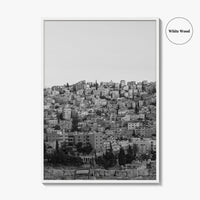 Amman Black and White Fine Art Photo Print, Jordan Wall Poster