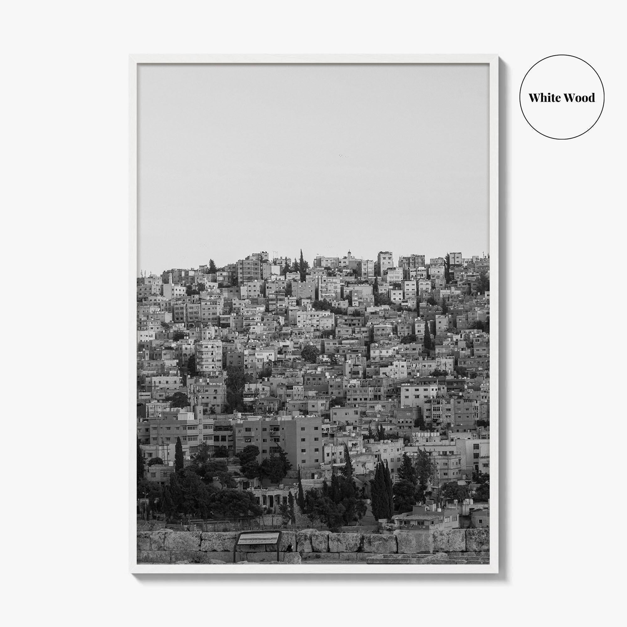 Amman Black and White Fine Art Photo Print, Jordan Wall Poster