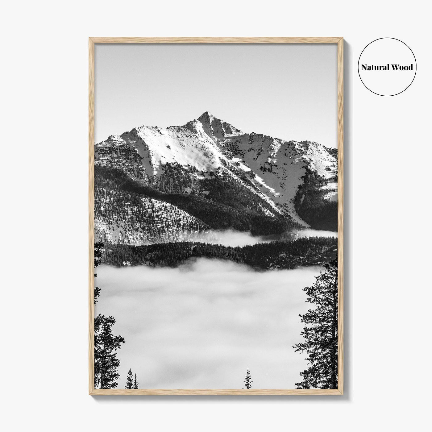 Big Sky Black and White Fine Art Photo Print, Montana USA, Wall Decor Poster