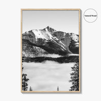 Big Sky Black and White Fine Art Photo Print, Montana USA, Wall Decor Poster