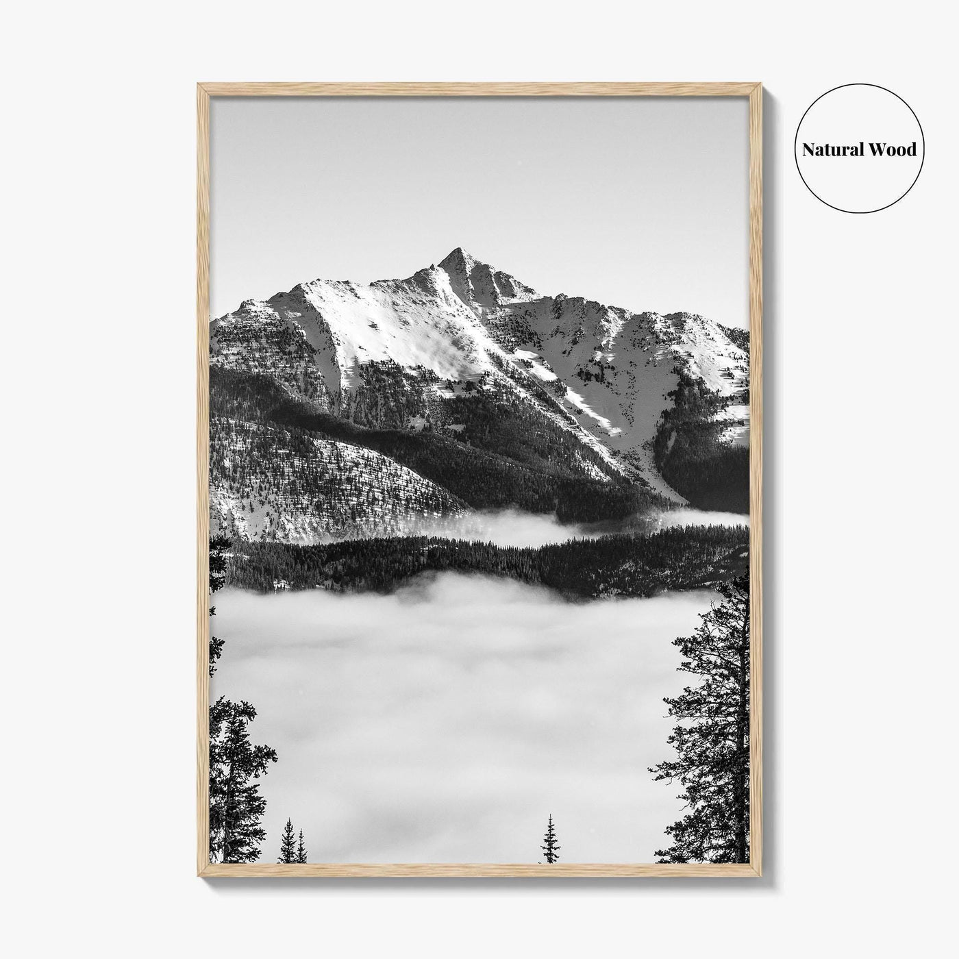 Big Sky Black and White Fine Art Photo Print, Montana USA, Wall Decor Poster