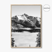 Big Sky Black and White Fine Art Photo Print, Montana USA, Wall Decor Poster