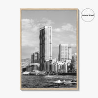 Beirut Black and White Fine Art Photo Print, The Corniche, Lebanon Wall Decor Poster