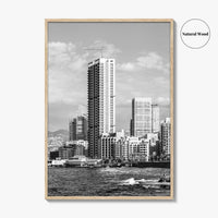 Beirut Black and White Fine Art Photo Print, The Corniche, Lebanon Wall Decor Poster